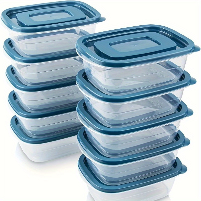 Food Storage Containers Set - Zestaw 6 przezroczystych, plastikowych pojemników do