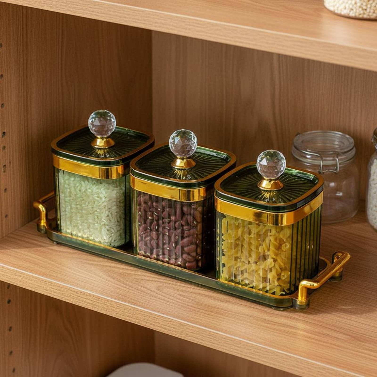 Food Storage Containers Set - Dekoracyjny zestaw pojemników na przekąski z