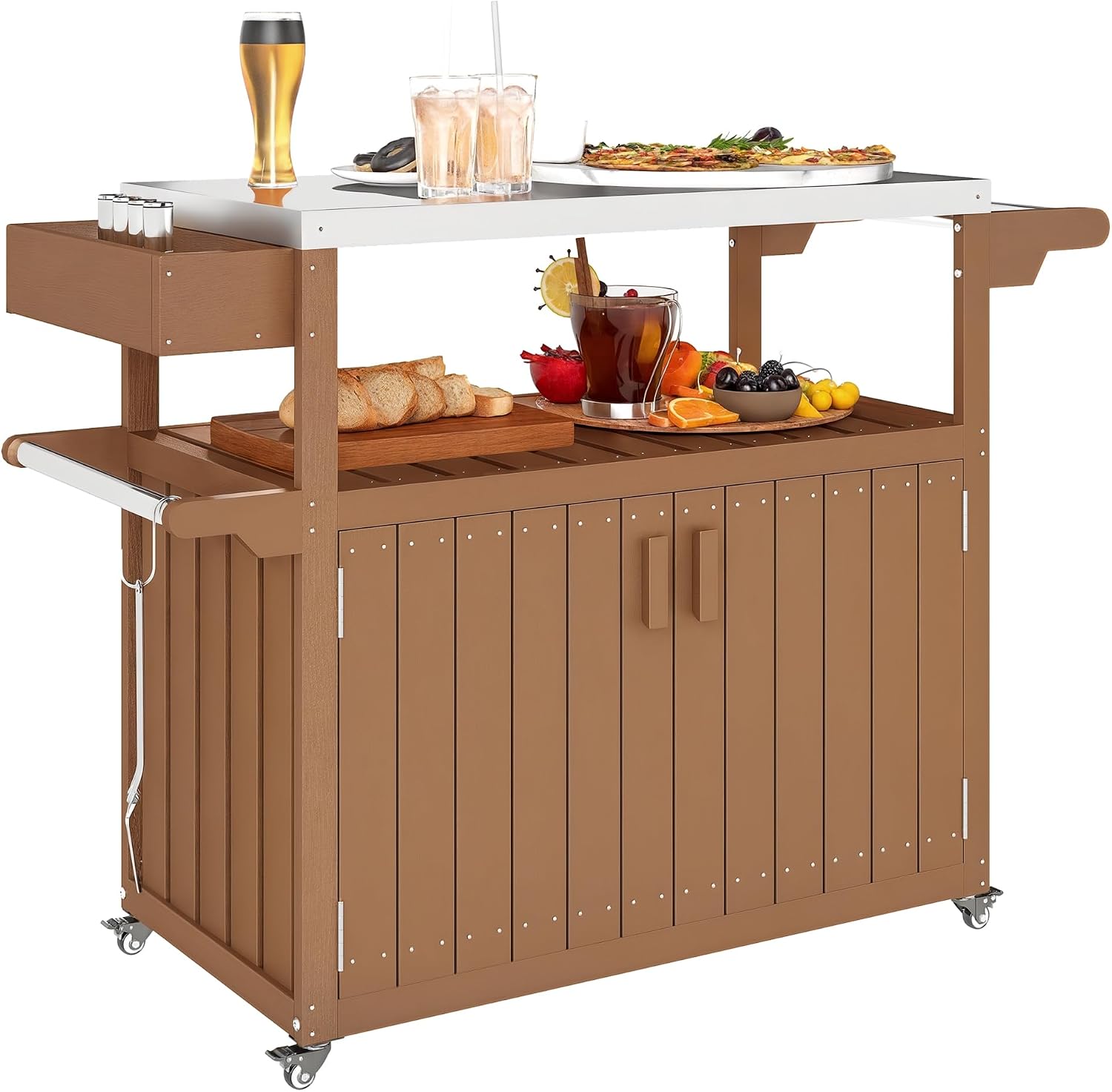 Food Storage On Wheels - Wózek barowy na zewnątrz z szafką