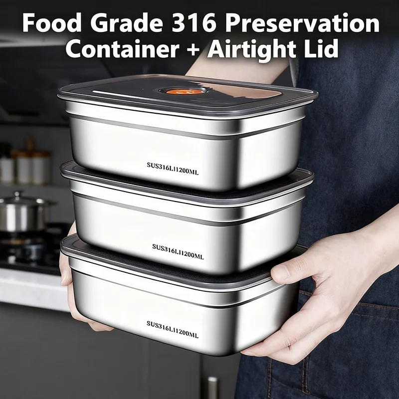 Xxl Food Storage Container - Pojemnik na lunch ze stali nierdzewnej