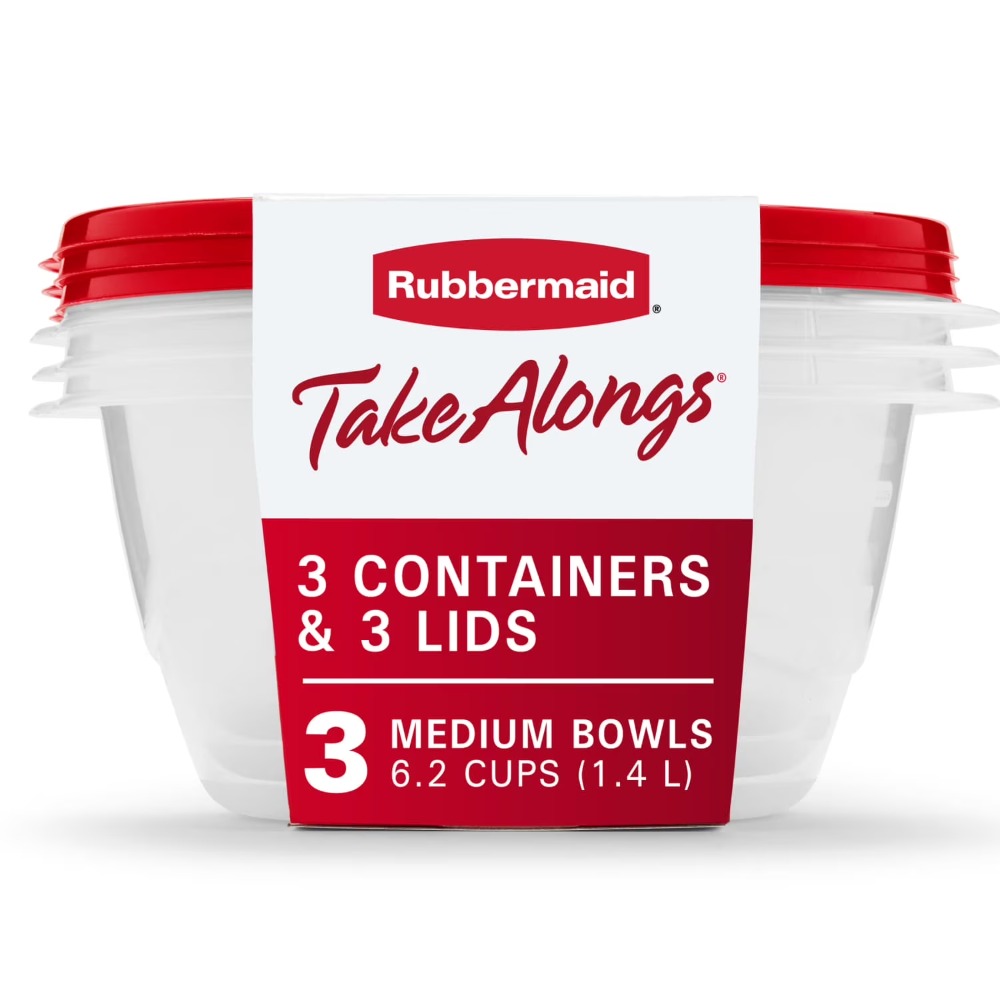 Food Storage Containers Set - Duże okrągłe pojemniki do przechowywania żywności