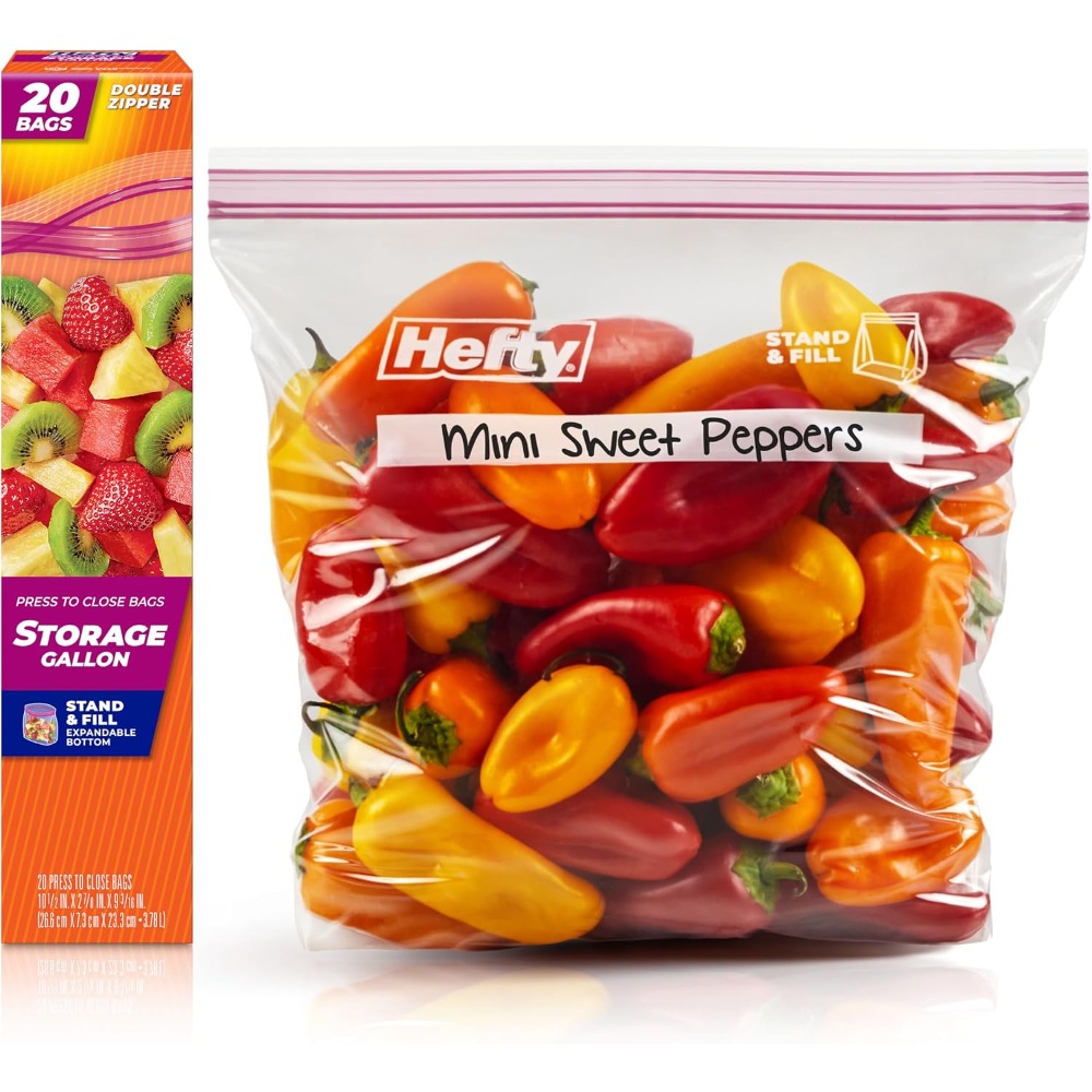 Food Storage Bags Reusable - Wciśnij, aby zamknąć plastikowe torby o