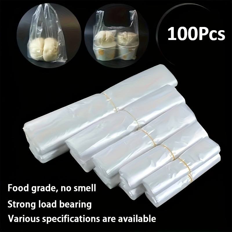 Food Storage Plastic Bag - 100 szt. Mini Przezroczyste Jednorazowe Plastikowe