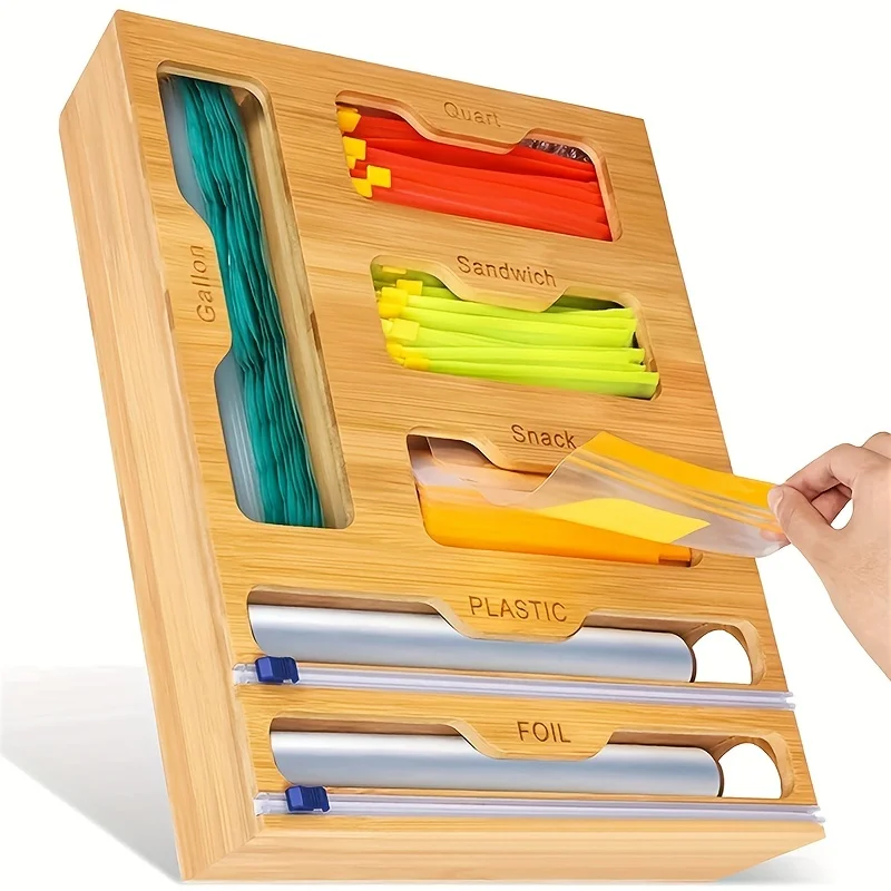 Food Storage Organiser - Półka kuchenna Dozownik folii z tworzywa