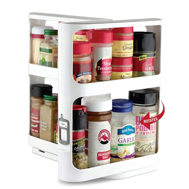 Food Storage Without Plastic - Wielowarstwowy obrotowy regał do przechowywania, szafka
