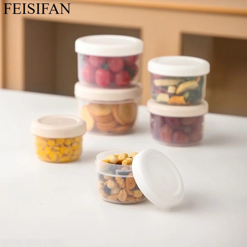 Food Storage Box Plastic - Przenośny Okrągły Plastikowy Pojemnik na Żywność