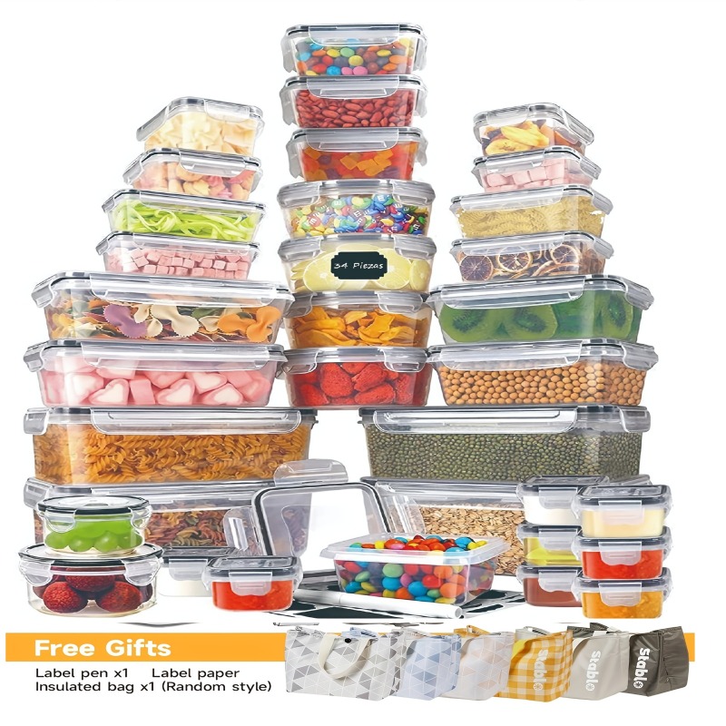 Food Storage Containers Set - 48-częściowy zestaw pojemników do przechowywania żywności