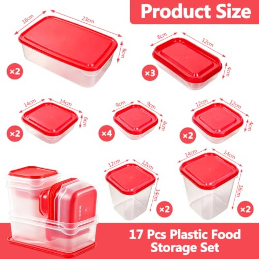 17-częściowy zestaw plastikowy – Food Storage Containers Set recenzja i cena
