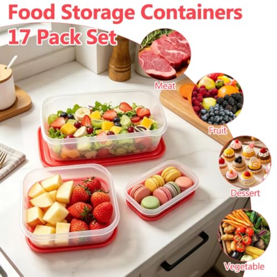 17-częściowy zestaw plastikowy – Food Storage Containers Set recenzja i cena