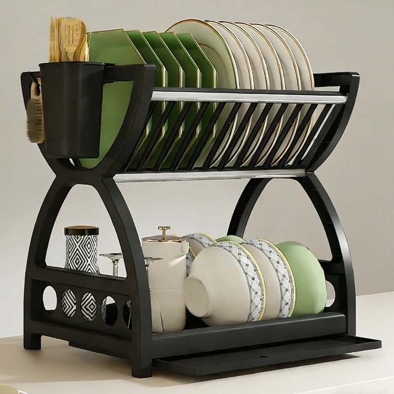 Dwupoziomowy ociekacz na naczy – Food Storage Organiser recenzja i cena