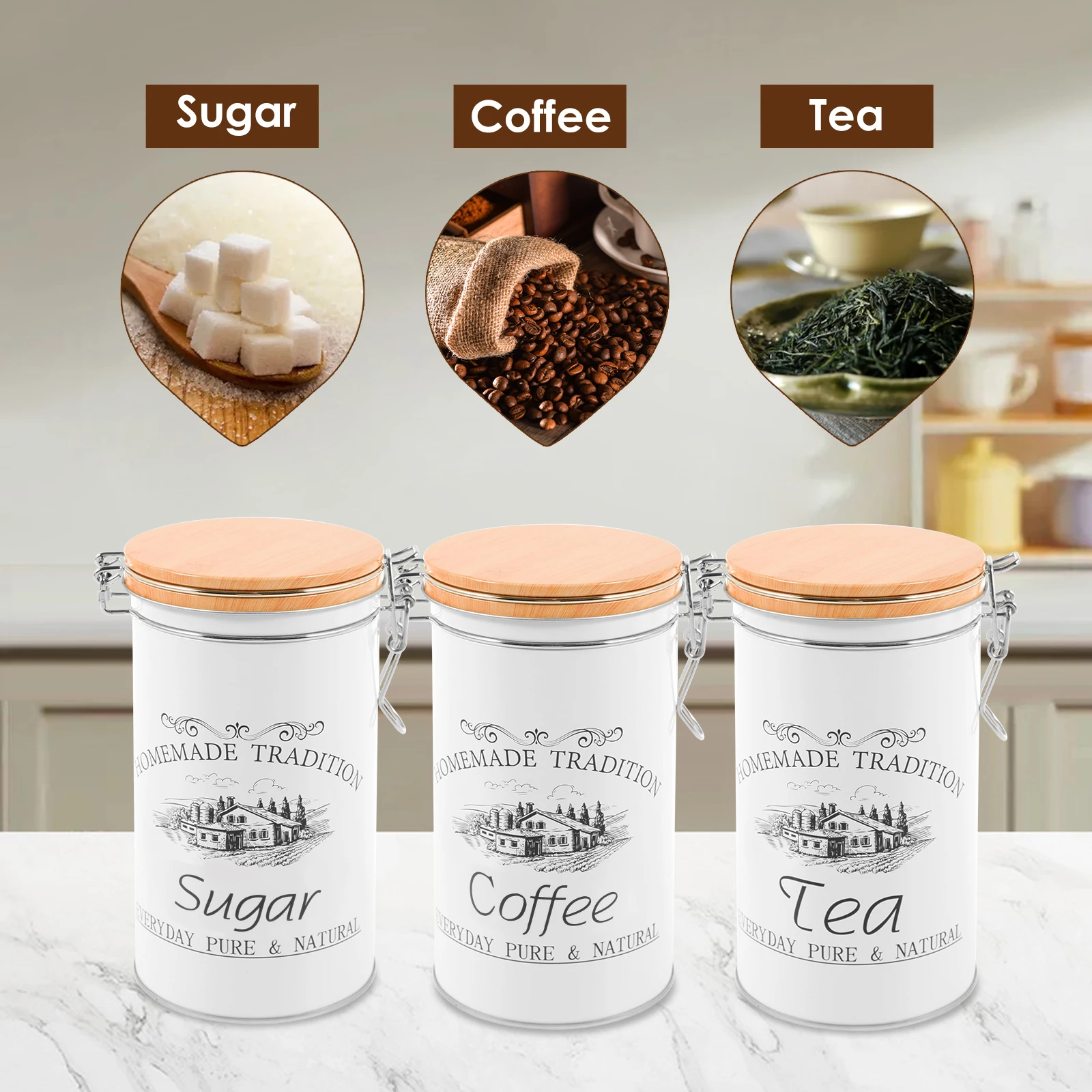 3 szt./zestaw Pojemniki na her – Food Storage Jar Set recenzja i cena