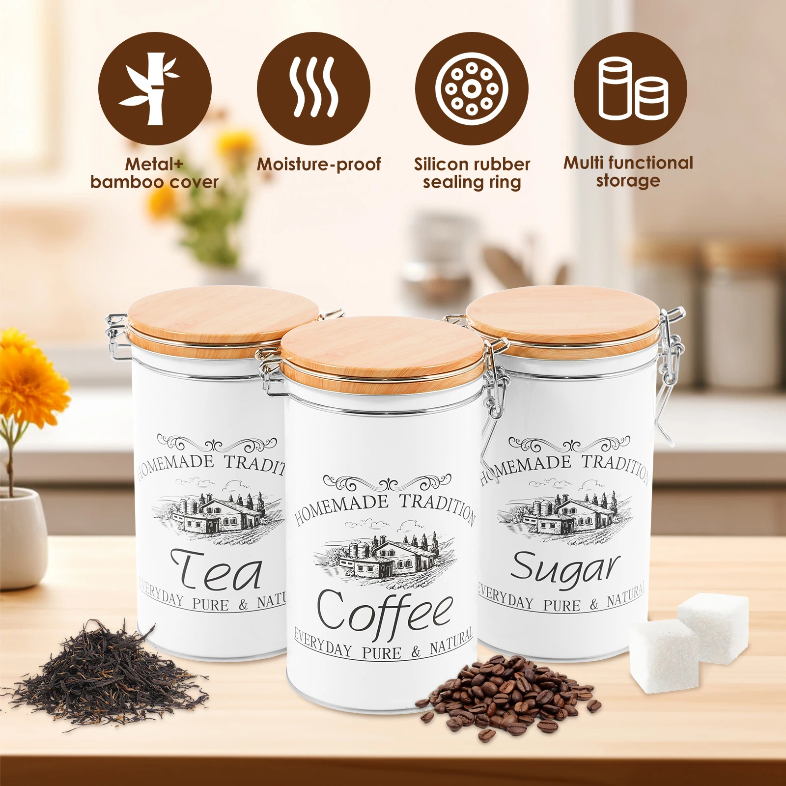 3 szt./zestaw Pojemniki na her – Food Storage Jar Set recenzja i cena