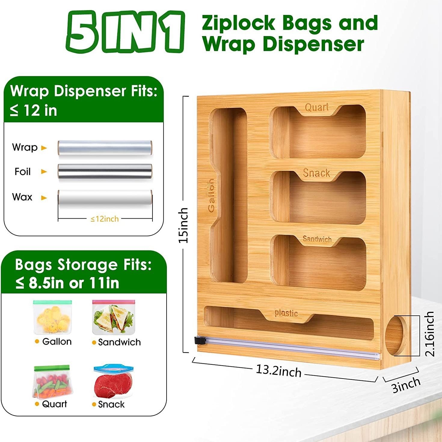 Bambusowy uchwyt na torebkę na – Food Storage Plastic Bag recenzja i cena