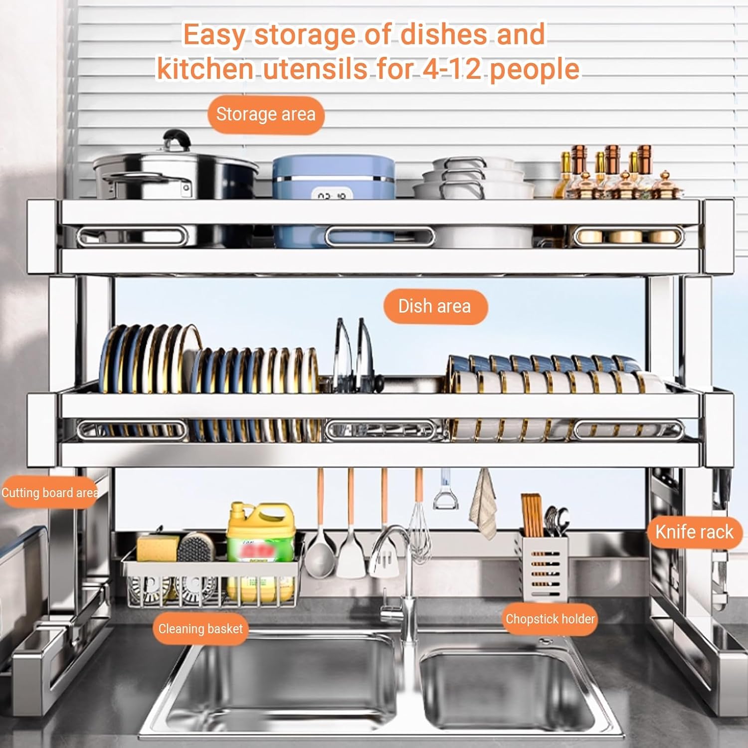 Dwupoziomowy ociekacz na naczy – Food Storage Organiser recenzja i cena