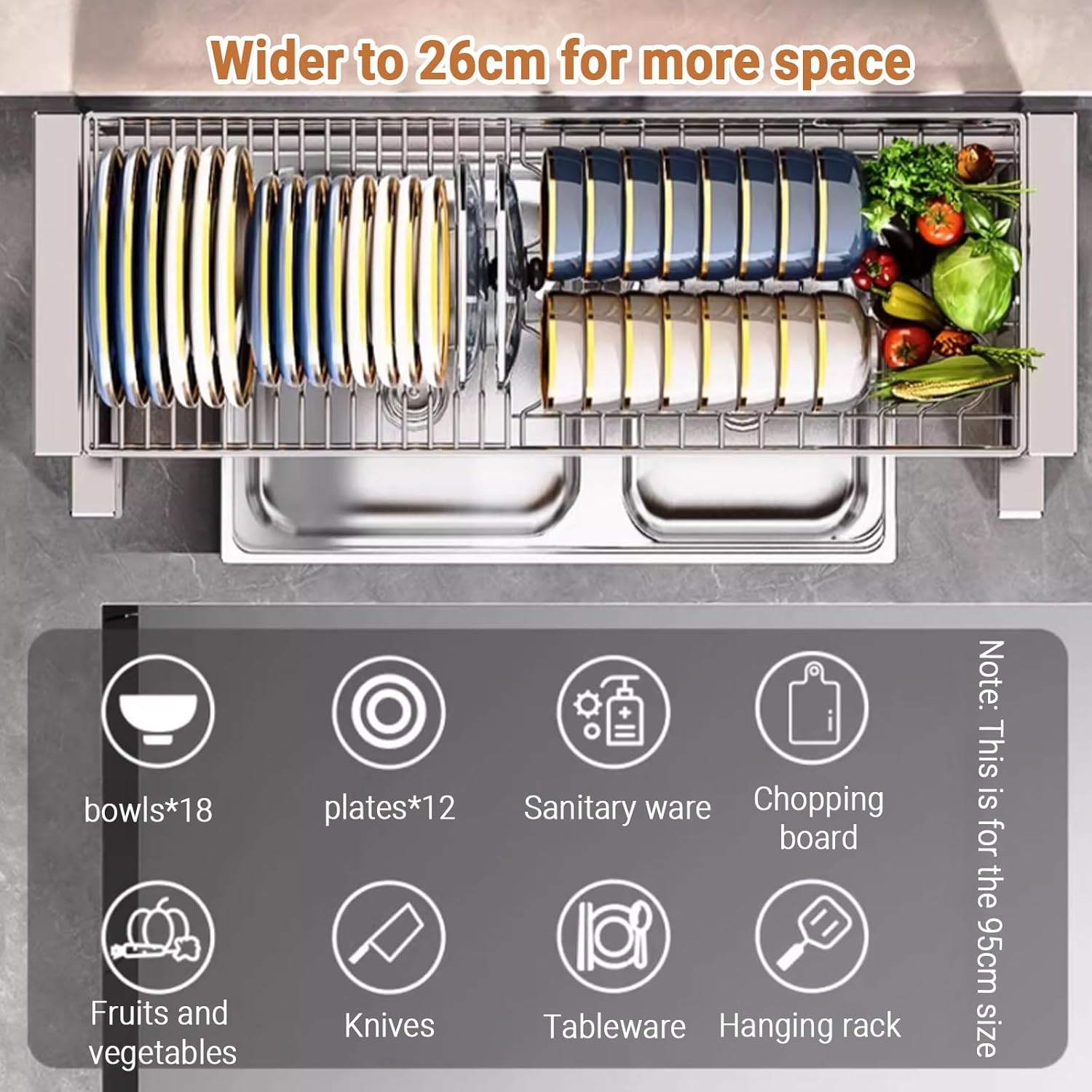 Dwupoziomowy ociekacz na naczy – Food Storage Organiser recenzja i cena