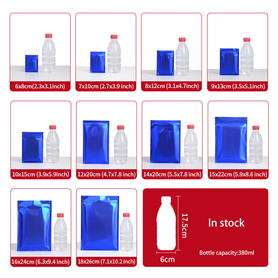 100 szt. Matowych niebieskich  – Food Storage Bags Reusable recenzja i cena