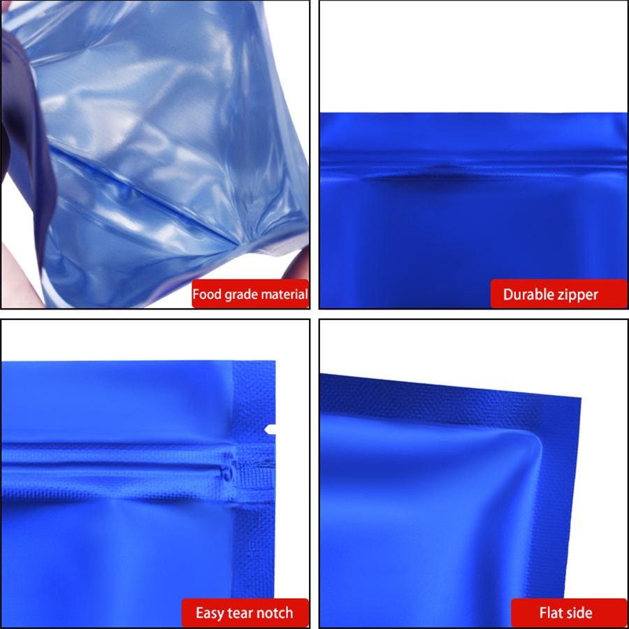 100 szt. Matowych niebieskich  – Food Storage Bags Reusable recenzja i cena
