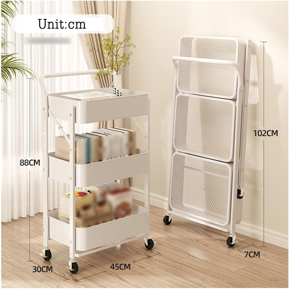 Wózek metalowy 3-poziomowy na  – Food Storage On Wheels recenzja i cena